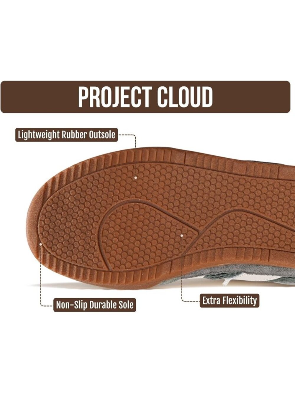 Project Cloud Women Olive Suede Genuine Leather Memory Foam Insole Sneaker Shoes - Picture 5 of 6